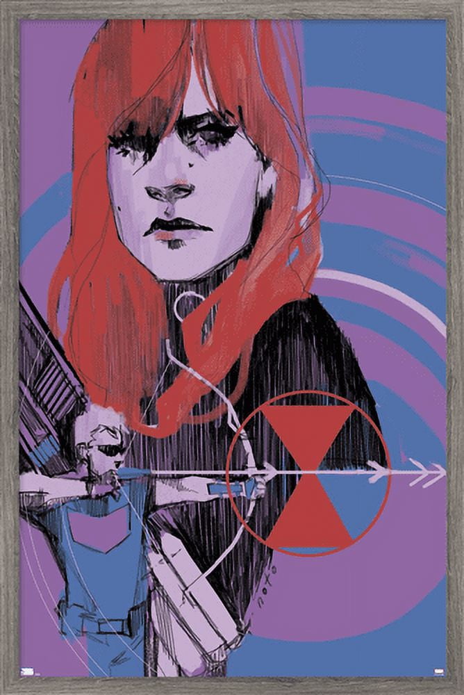 Marvel Comics - Hawkeye and Black Widow - Panel Wall Poster, 22.375" x 34", Framed