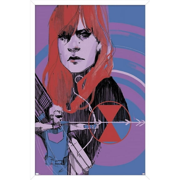 Marvel Comics - Hawkeye and Black Widow - Panel Wall Poster, 22.375" x 34", Framed