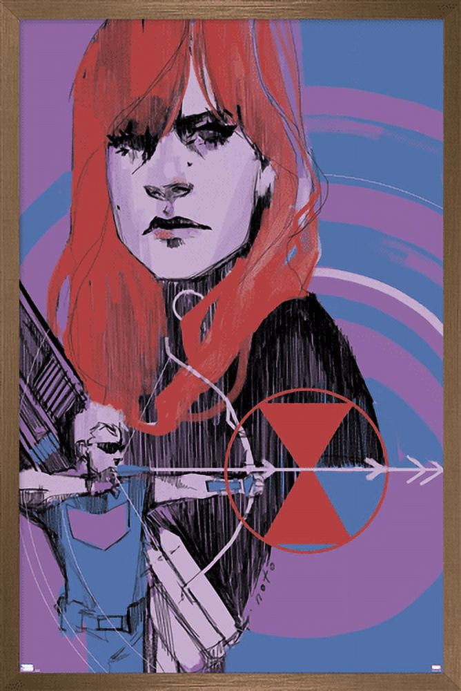 Marvel Comics - Hawkeye and Black Widow - Panel Wall Poster, 22.375" x 34", Framed