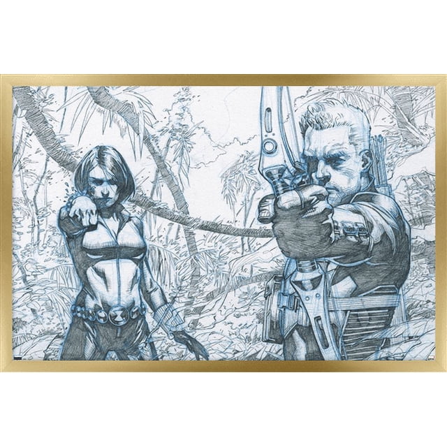 Marvel Comics - Hawkeye and Black Widow - Pencils Wall Poster, 14.725 ...