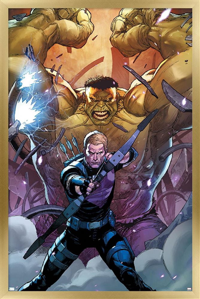 Marvel Comics - Hawkeye and Hulk - Secret Empire #6 Wall Poster, 14.725" x 22.375", Framed