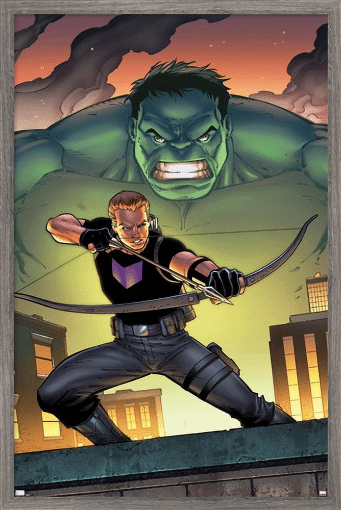 Marvel Comics - Hawkeye and Hulk - The Accused #1 Wall Poster, 14.725" x 22.375", Framed