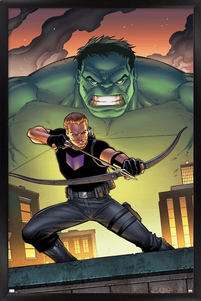 Marvel Comics - Hawkeye and Hulk - The Accused #1 Wall Poster, 22.375" x 34", Framed