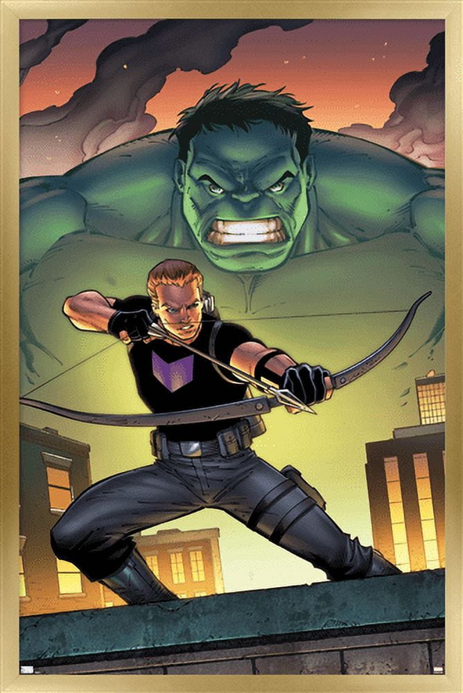 Marvel Comics - Hawkeye and Hulk - The Accused #1 Wall Poster, 22.375" x 34", Framed