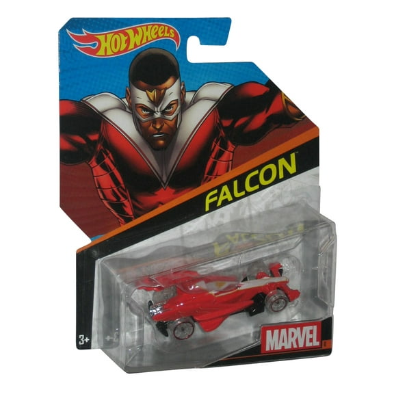 Marvel Comics Hot Wheels (2013) Mattel Falcon Red Toy Car #8 - (Plastic Loose From Card)