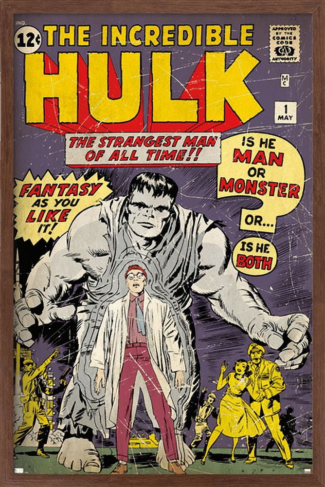 Marvel Comics - Hulk - Incredible Hulk #1 Wall Poster, 14.725" x 22.375", Framed