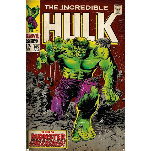 Marvel Comics - Hulk - Incredible Hulk #105 Wall Poster, 14.725" x 22.375"