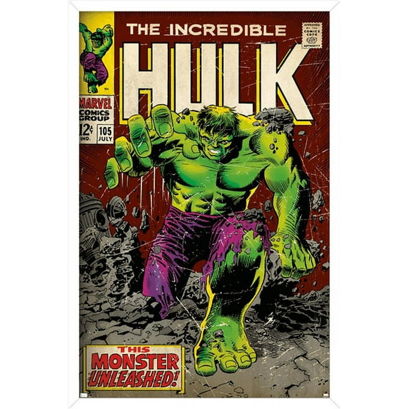 Marvel Comics - Hulk - Incredible Hulk #105 Wall Poster, 22.375" x 34", Framed