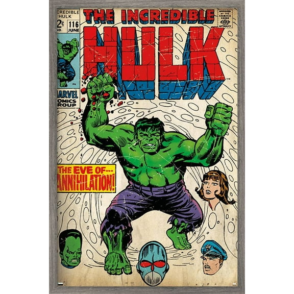 Marvel Comics - Hulk - Incredible Hulk #116 Wall Poster, 22.375" x 34", Framed
