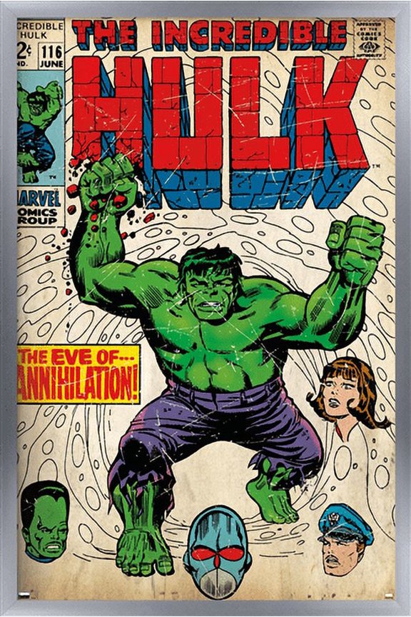 Marvel Comics - Hulk - Incredible Hulk #116 Wall Poster, 22.375" x 34", Framed