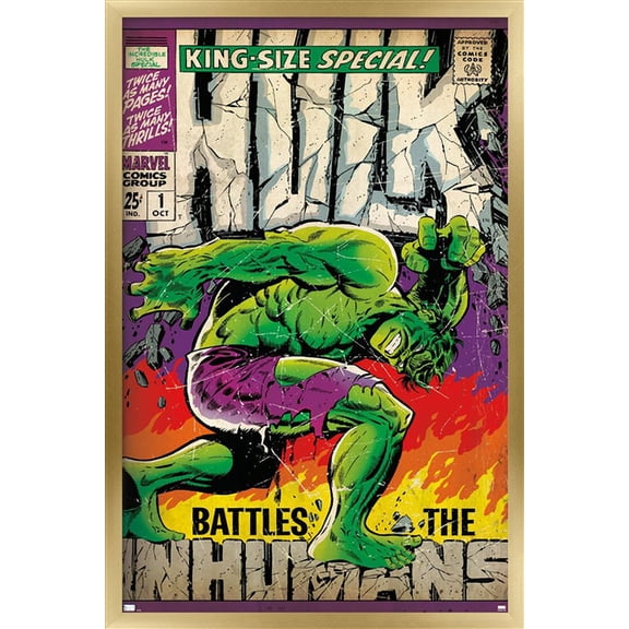 Marvel Comics - Hulk - Incredible Hulk Special #1 Wall Poster, 22.375" x 34", Framed