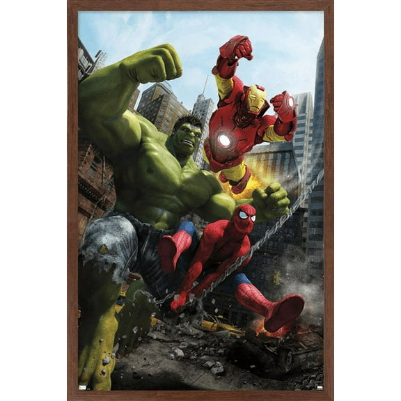 Marvel Comics - Hulk - Marvel Adventures Iron Man Special Edition #1 Wall Poster, 22.375" x 34", Framed