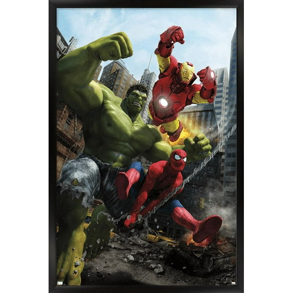 Marvel Comics - Hulk - Marvel Adventures Iron Man Special Edition #1 Wall Poster, 22.375" x 34", Framed