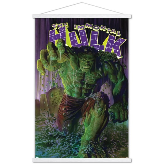 Marvel Comics - Hulk - The Immortal Hulk #1 Wall Poster with Wooden Magnetic Frame, 22.375" x 34"