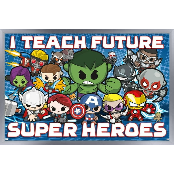 Marvel Comics - I Teach Future Superheroes Wall Poster, 14.725" x 22.375" Framed
