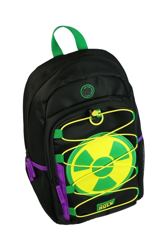 Marvel Comics Incredible Hulk 16" Backpack Gamma Powered Book Bag with Adjustable Shoulder Straps