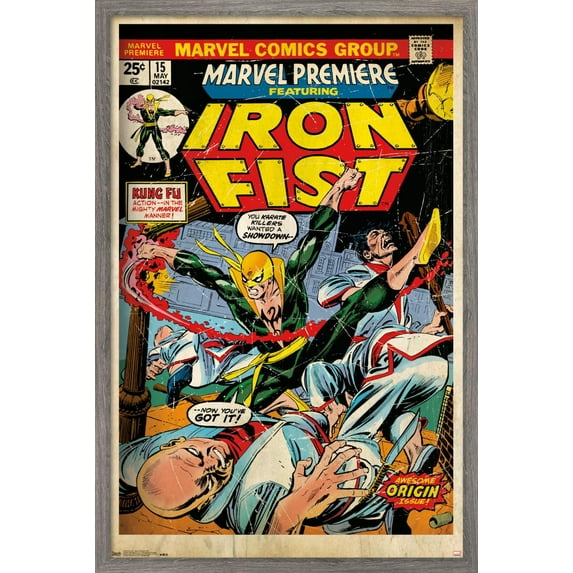Marvel Comics - Iron Fist - Premiere Cover #15 Wall Poster, 22.375" x 34", Framed