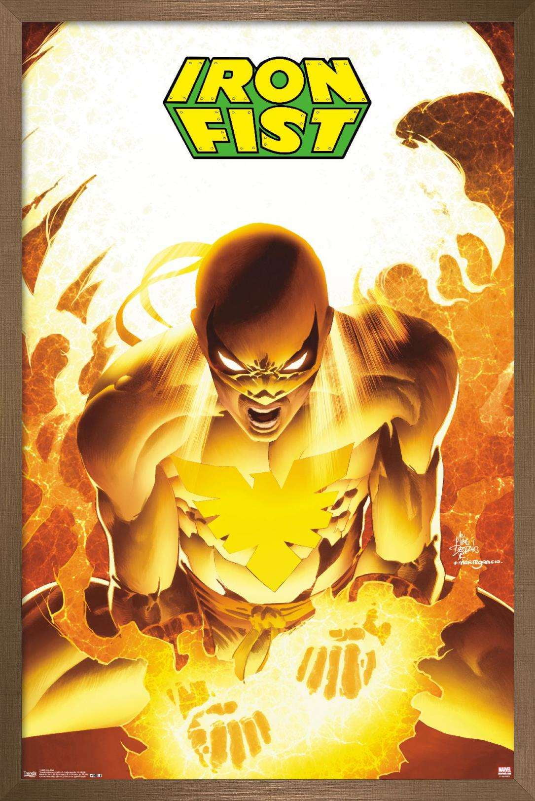 Marvel Comics - Iron Fist Wall Poster, 14.725" x 22.375", Framed