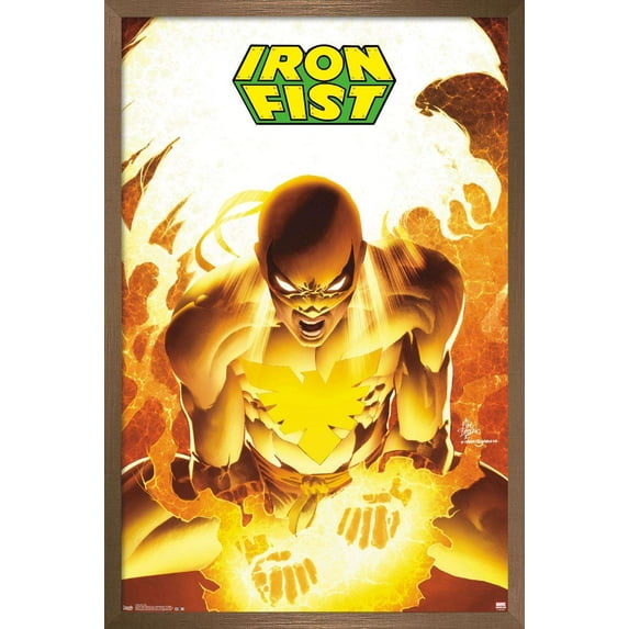 Marvel Comics - Iron Fist Wall Poster, 22.375" x 34", Framed