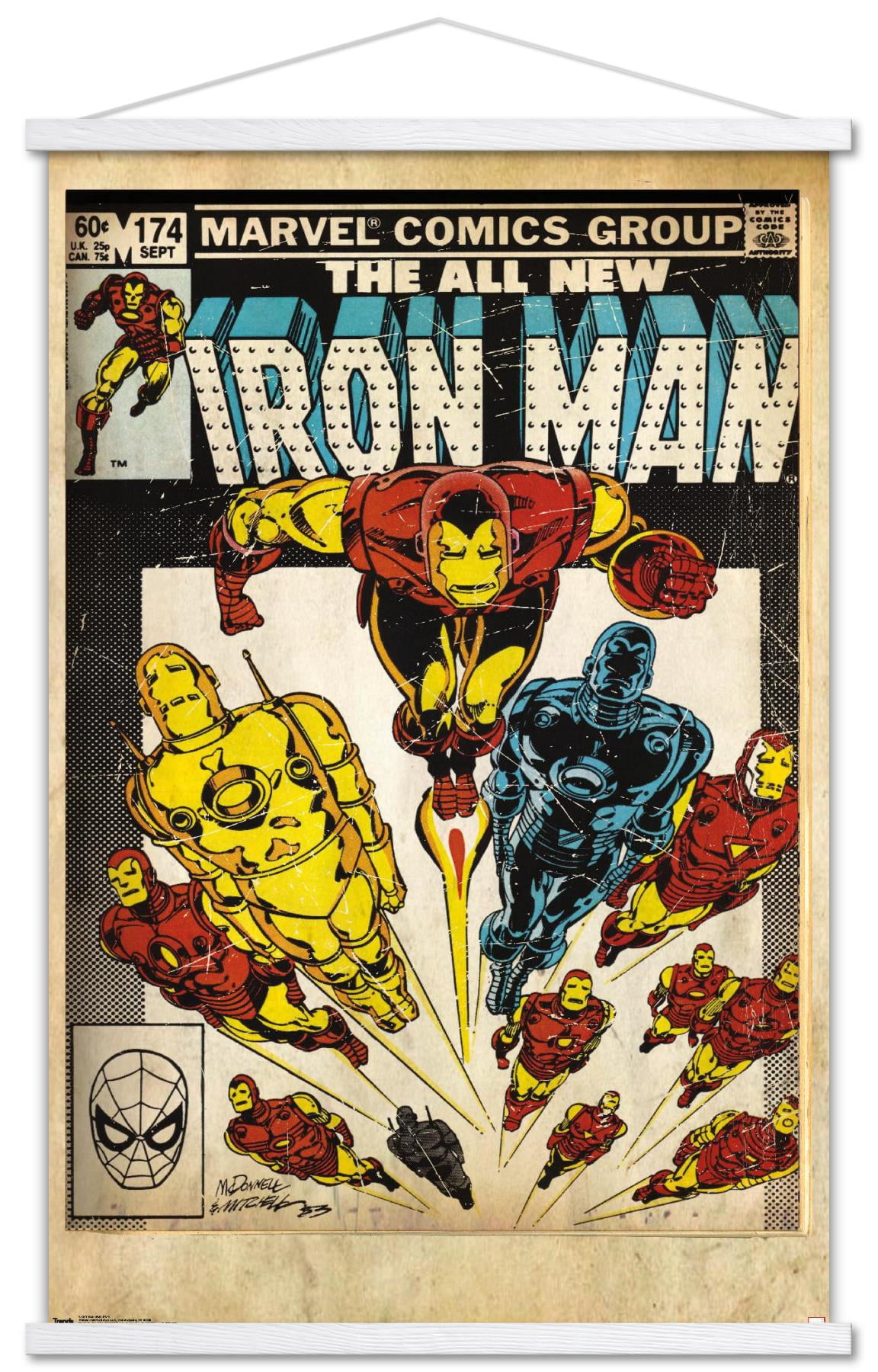 Marvel Comics - Iron Man - Cover #174 Wall Poster with Wooden Magnetic ...
