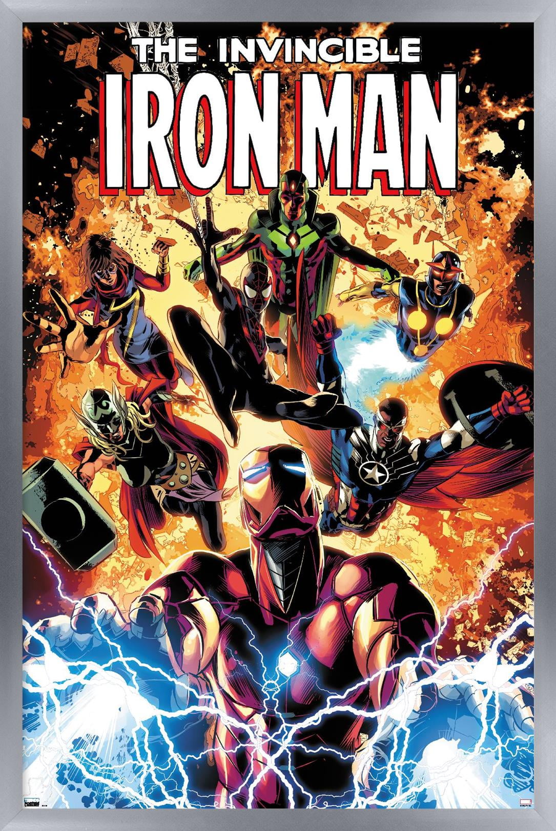Marvel Comics - Iron Man - InVincible Iron Man #11 Wall Poster, 22.375" x 34", Framed