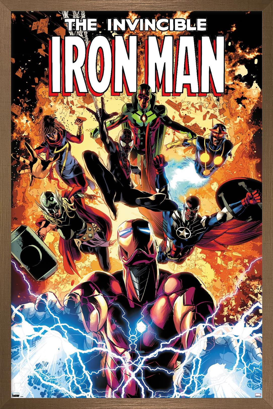 Marvel Comics - Iron Man - InVincible Iron Man #11 Wall Poster, 22.375" x 34", Framed