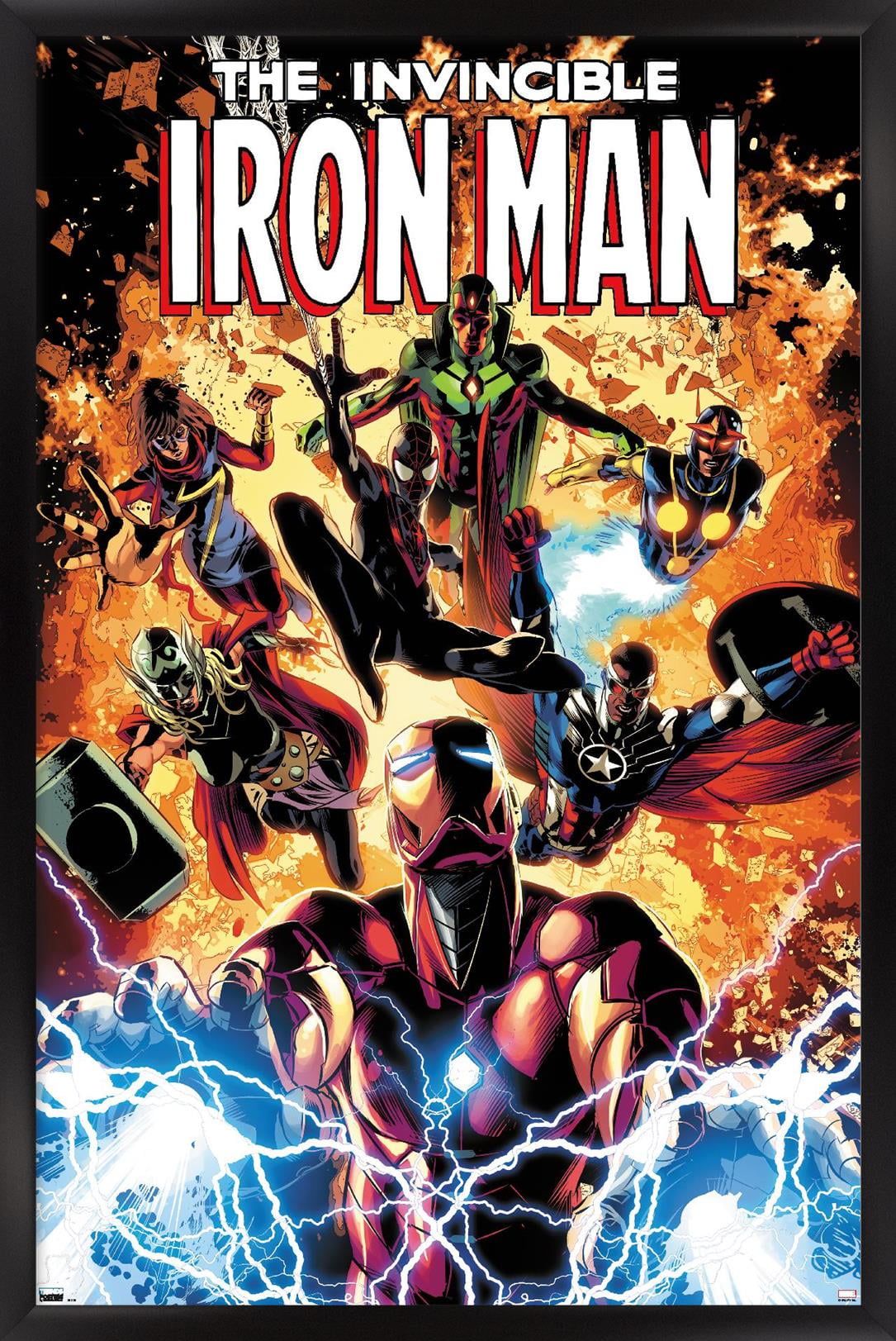 Marvel Comics - Iron Man - InVincible Iron Man #11 Wall Poster, 22.375" x 34", Framed