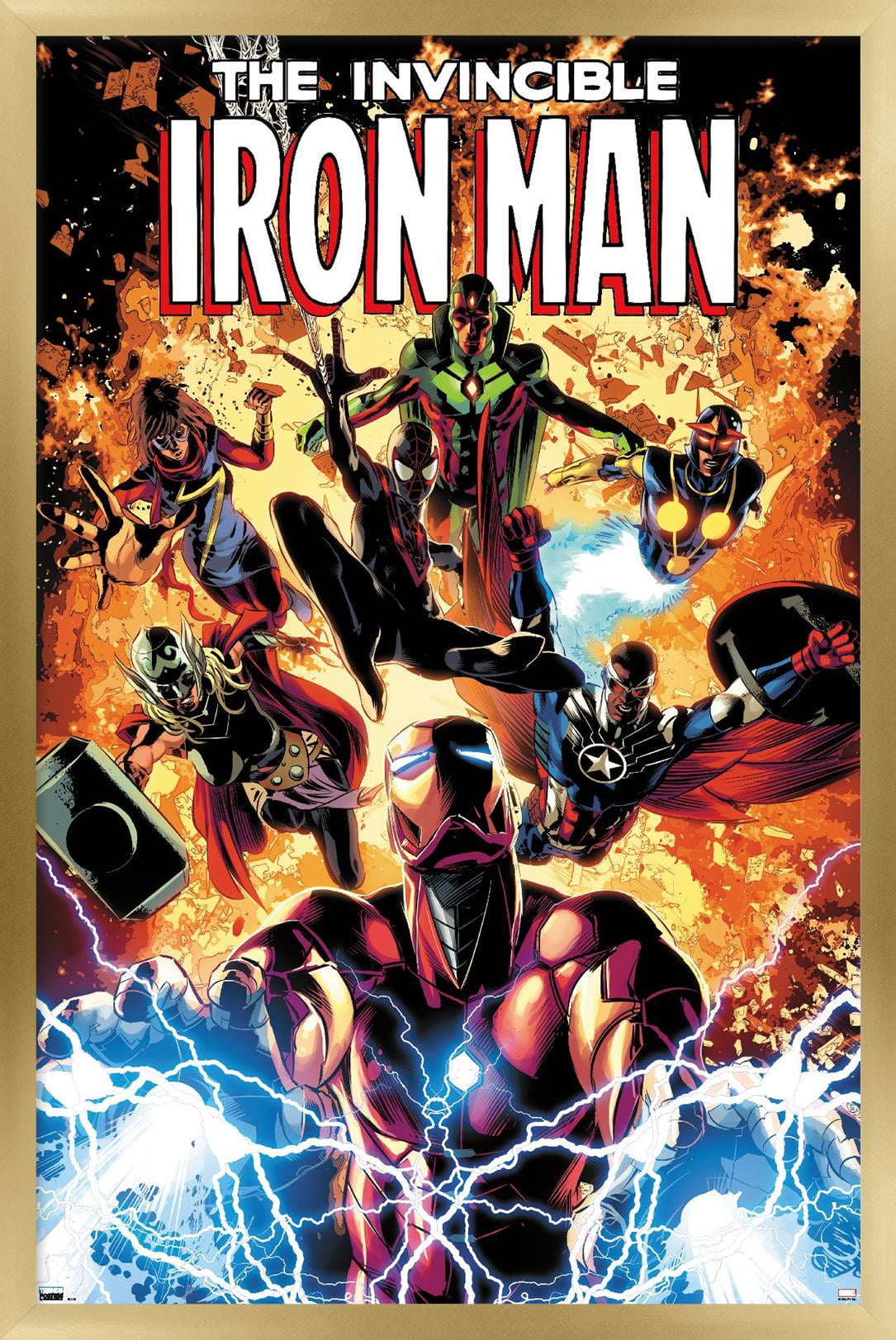 Marvel Comics - Iron Man - InVincible Iron Man #11 Wall Poster, 22.375" x 34", Framed