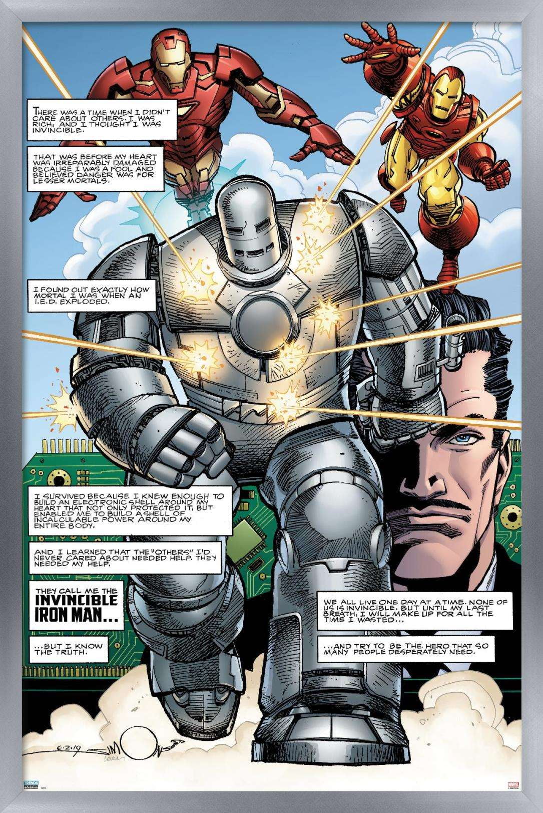 アイアンマン コミック ポスター Marvel Comics - Iron Man - Marvel Comics 1000 Wall Poster, 22.375