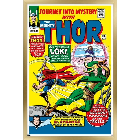 Marvel Comics - Loki - Journey Into Mystery #108 Wall Poster, 22.375" x 34", Framed