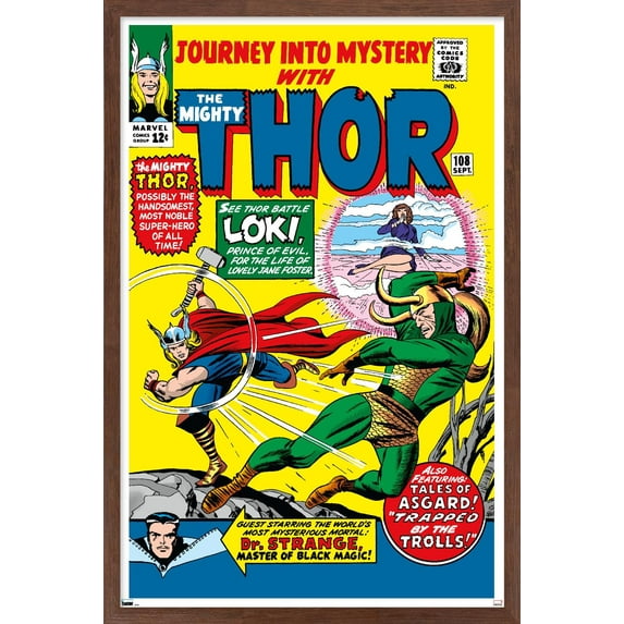 Marvel Comics - Loki - Journey Into Mystery #108 Wall Poster, 22.375" x 34", Framed