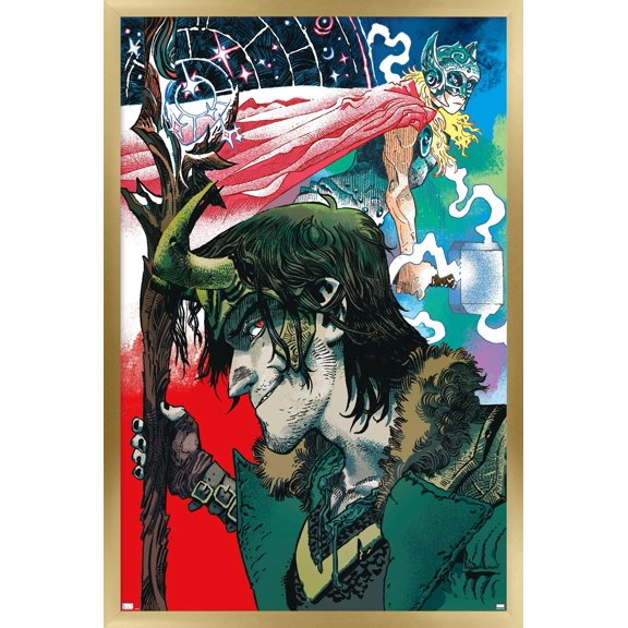 Marvel Comics - Loki - Mighty Thor #2 Wall Poster, 14.725" x 22.375", Framed