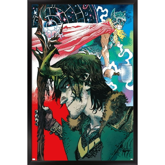 Marvel Comics - Loki - Mighty Thor #2 Wall Poster, 14.725" x 22.375", Framed