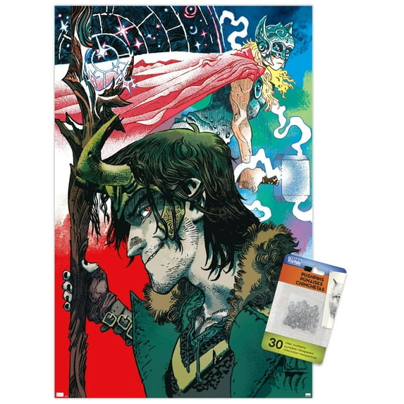 Marvel Comics - Loki - Mighty Thor #2 Wall Poster with Pushpins, 14.725" x 22.375"
