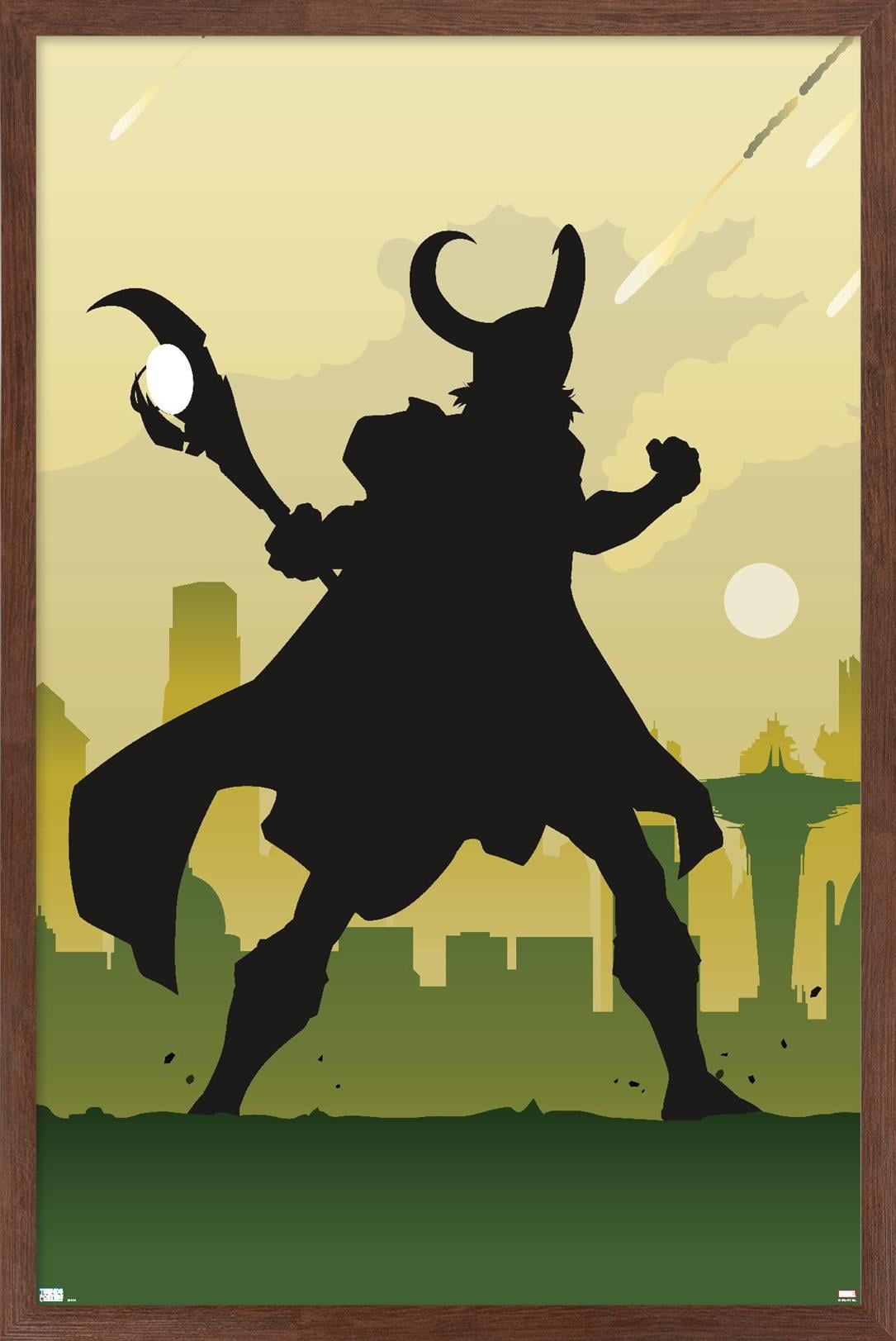 Marvel Comics - Loki - Minimalist Wall Poster, 22.375" x 34", Framed