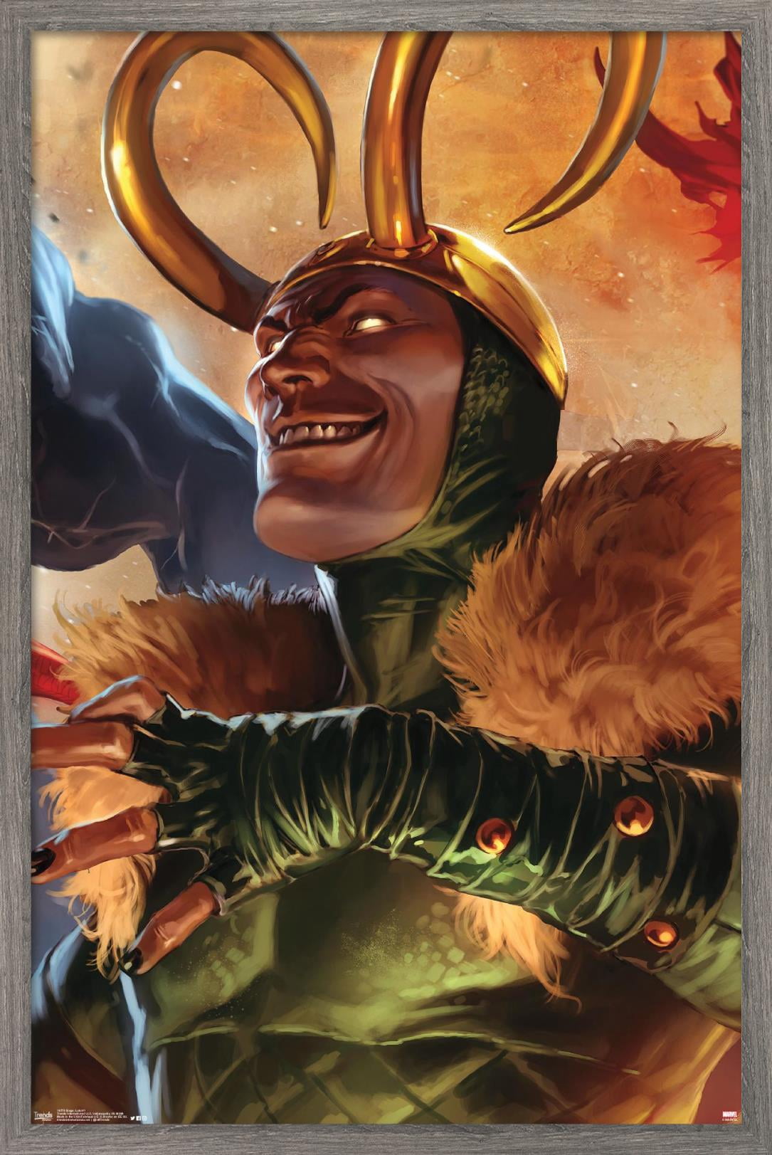 Marvel Comics - Loki - Siege Cover #1 Wall Poster, 14.725" x 22.375", Framed