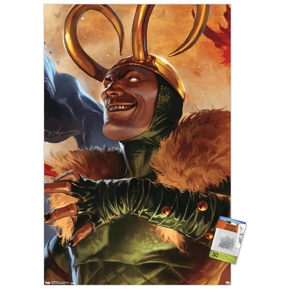 Marvel Comics - Loki - Siege Cover #1 Wall Poster with Push Pins, 22.375" x 34"
