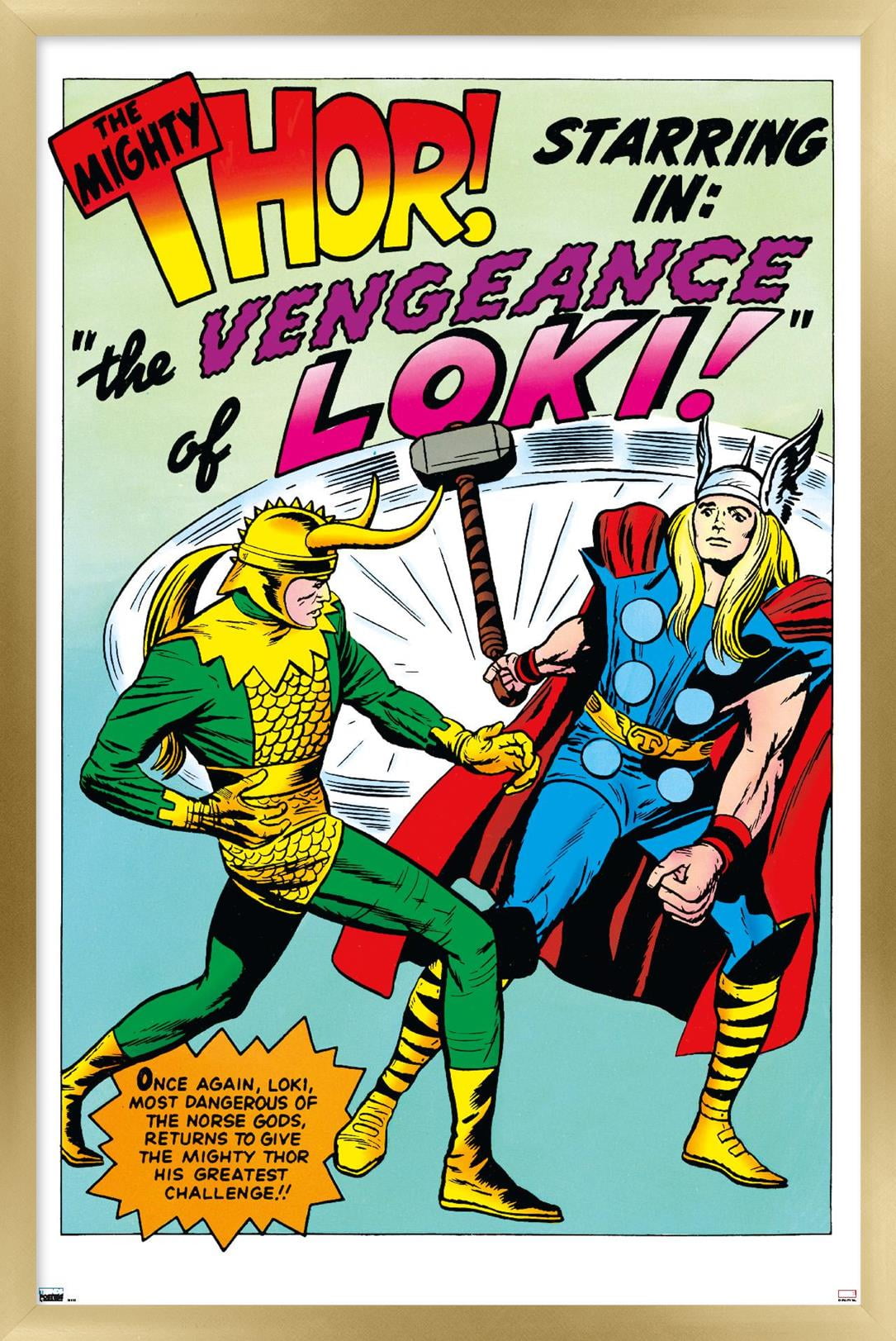 Marvel Comics - Loki - The Might Thor Wall Poster, 14.725" x 22.375", Framed