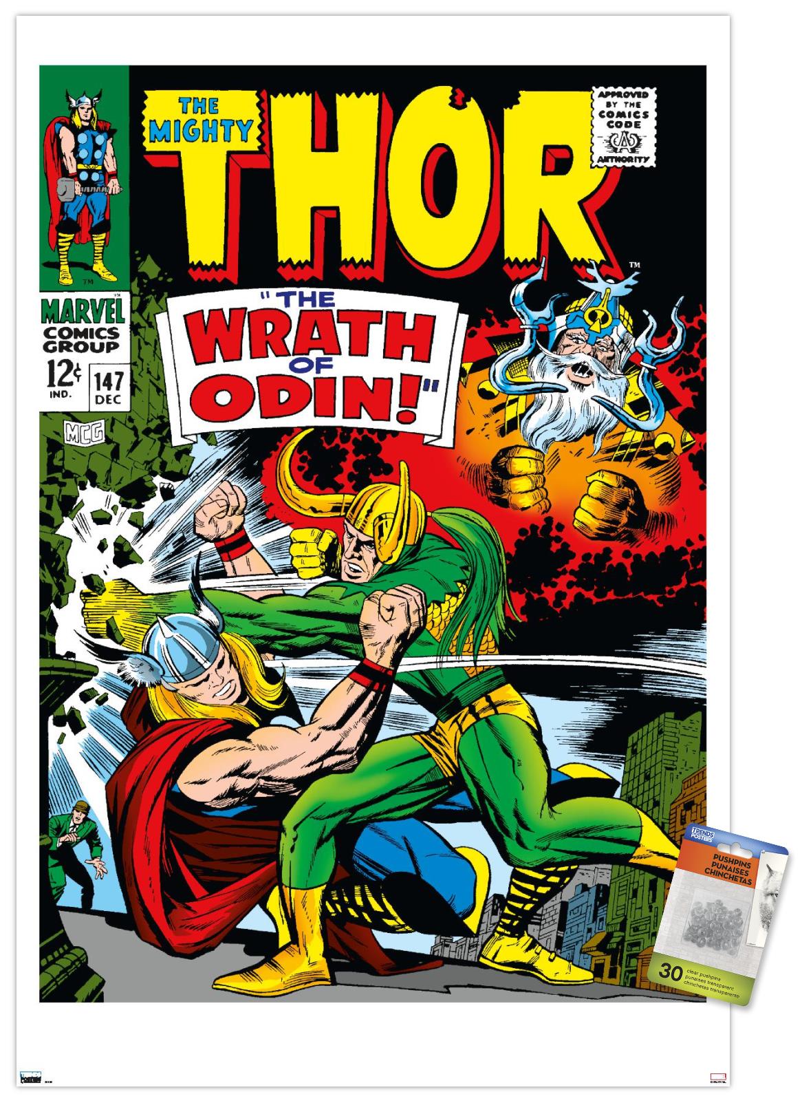 Marvel Comics - Loki - Thor #147 Wall Poster with Pushpins, 22.375" x 34"