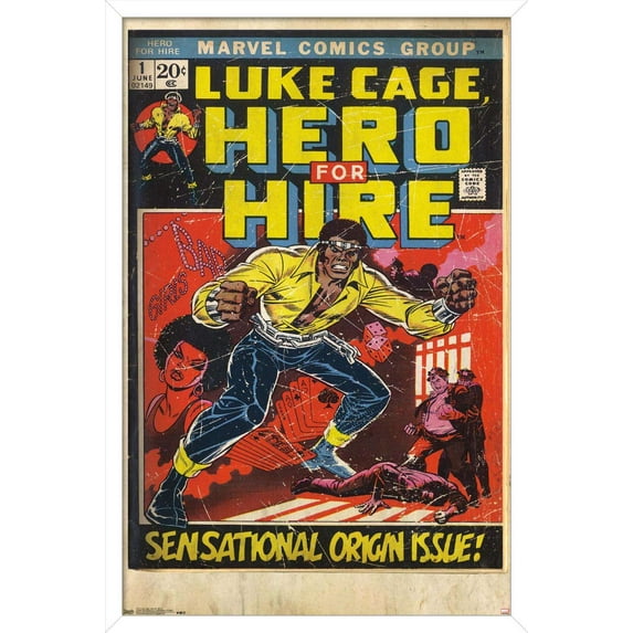 Marvel Comics - Luke Cage - Hero for Hire Cover #1 Wall Poster, 14.725" x 22.375", Framed