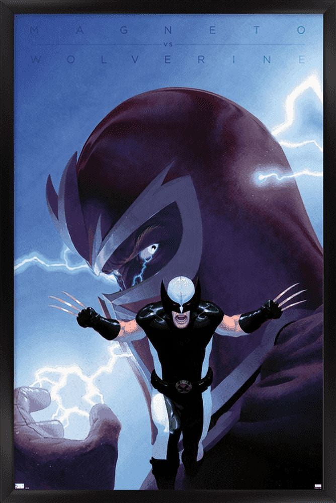 Marvel Comics - Magneto Wolverine - Close-Up Wall Poster, 14.725" x 22.375", Framed