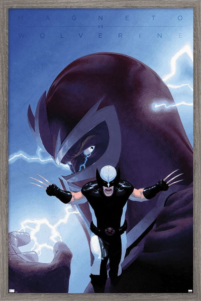 Marvel Comics - Magneto Wolverine - Close-Up Wall Poster, 22.375" x 34", Framed