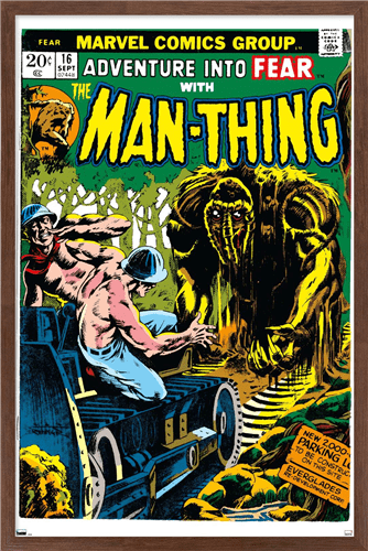 Marvel Comics: Man-Thing #16 Wall Poster, 14.725" x 22.375" Framed
