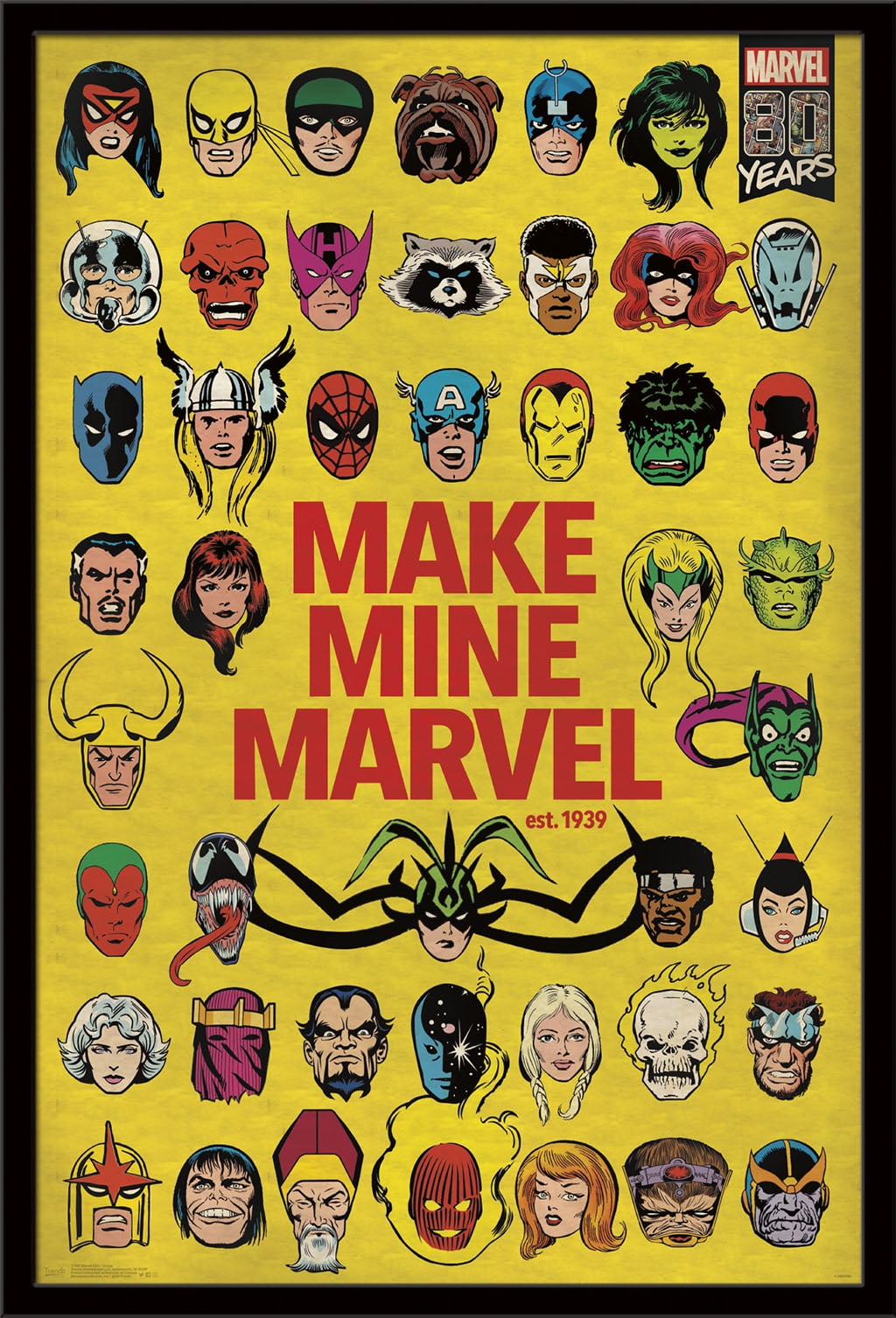 Marvel Comics Marvel 80th Anniversary Group Wall Poster, 22.375" x