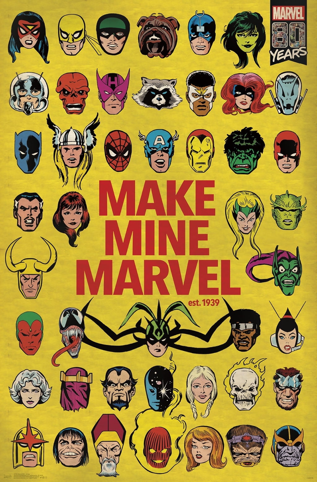 Marvel Comics - Marvel 80th Anniversary - Group Wall Poster