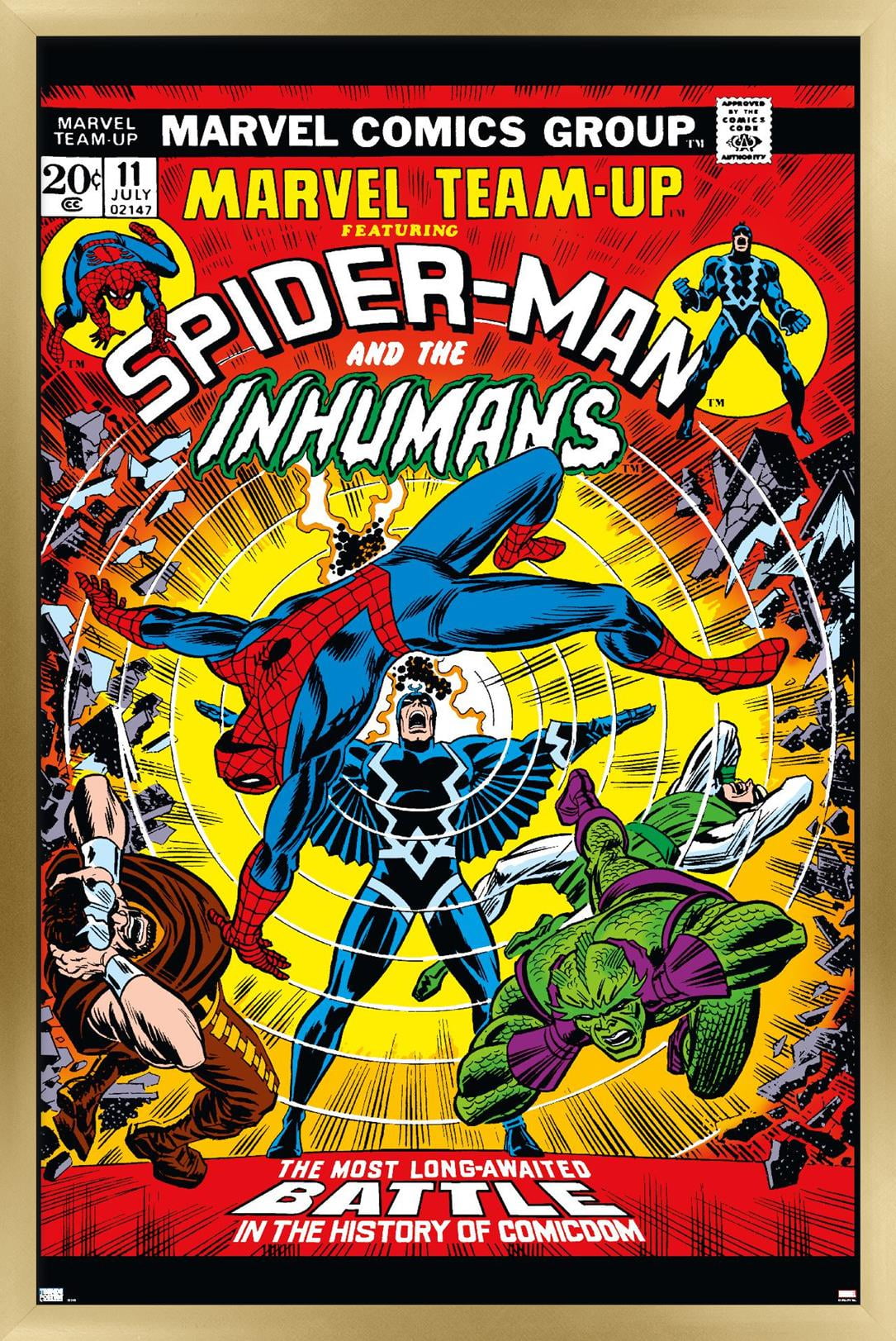 Marvel Comics - Marvel Team-Up #11 Wall Poster, 14.725" x 22.375" Framed