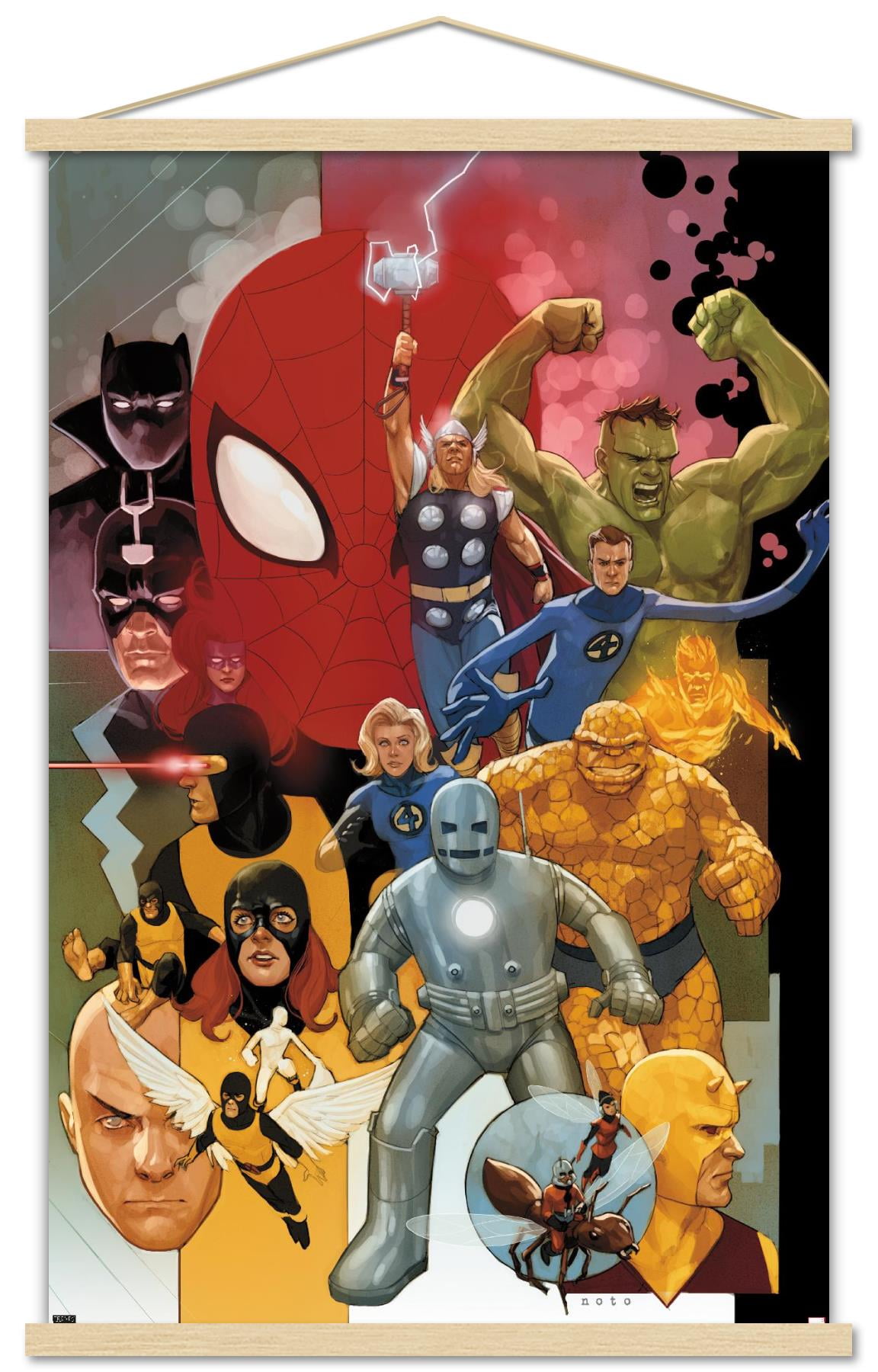 Marvel Comics - Marvel Universe - Noto Wall Poster with Wooden Magnetic Frame, 22.375" x 34"