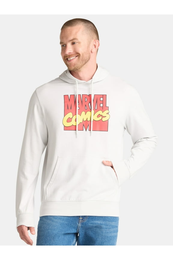 Comics Men's and Big Men's Graphic French Terry Hoodie, Sizes XS-3XL