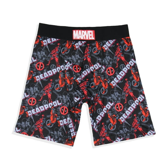 Marvel Comics Men's Deadpool Allover Tag-Free Boxers Underwear Boxer Briefs