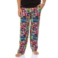 thumbnail image 1 of Marvel Comics Men's Onomatopoeia Character Grid Adult Sleep Lounge Pajama Pants, 1 of 6